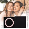VDKIDKT 10mm Natural Rose Quartz Crystal Beads Bracelet for Women