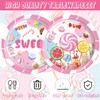 40Pcs Candyland Party Decorations Pink Candy Land Birthday Plates and