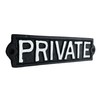 Private Sign Cast Iron Plaque With Screws 21cm Traditional Rustic
