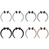 Longbeauty 8G/12G/10G/14G/18G Stainless Steel Half Moon Pincher Septum Rings C