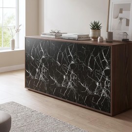 ouxon Glossy Black Marble Contact Paper Waterproof Peel and Stick Wallpaper for Kitchen Countertop Desk Table Black Stone Self Adhesive Vinyl Wrap Furniture Shelf Liner (15.7 x 78.7 Inch)