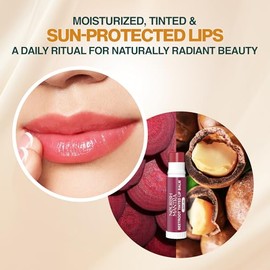 NOURISH MANTRA Bálsamo Labial Con Color De Remolacha Y Fps 20  Bálsamo Labial Para Labios Agrietados Y Secos  Enriquecido Con Aceite De Almendras,... 