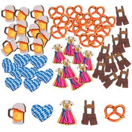 Pack of 50 Oktoberfest Table Decorations Made of Wood, Oktoberfest Decoration, Table Decoration Oktoberfest, Oktoberfest Accessories, Durable – Made of High-Quality Wood, Printed on One Side and