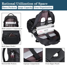Long Keeper Travel Laptop Backpack Work Bag for Men Women Carry On Business Backpack with USB Charging Port, fit 14/15.6 Inch Computer Water Resistant Daypack