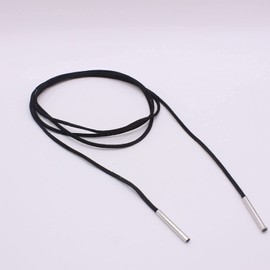 Yheakne Boho Long Layered Leather Necklace Black Velvet Suede Choker Necklace Lariat Lasso Velvet Wrap Necklace Vintage Bar Pendant Necklace Chain Jewellery for Women (Silver Bar)