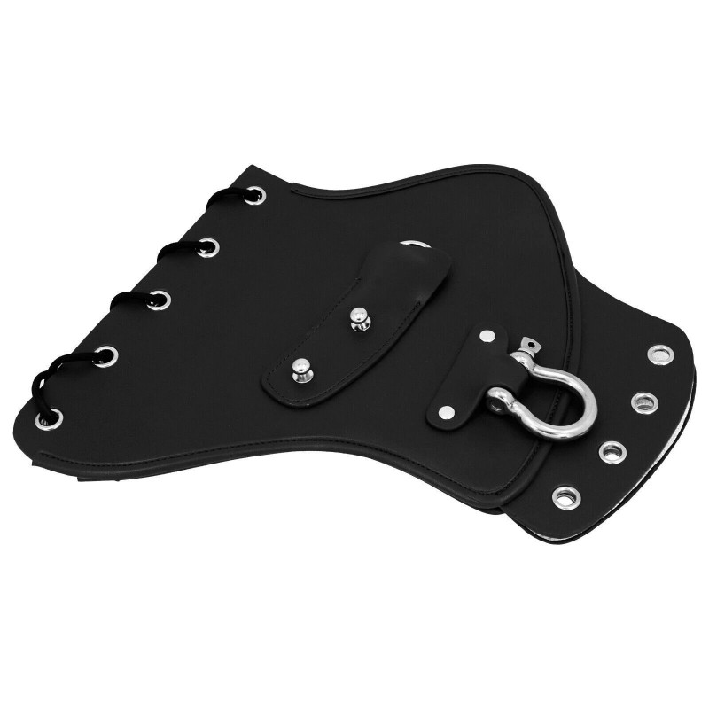 HDBUBALUS PU Leather Heat Saddle Black Shield Deflector Fits For