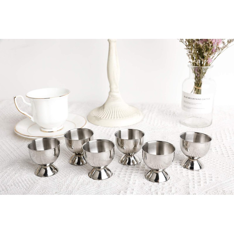 Egg Cup Tray Stainless Steel Soft Boiled Egg Cups Holder