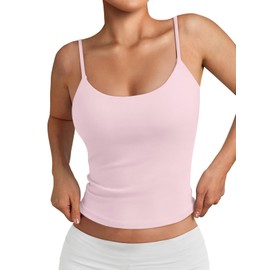 Trendy Queen Womens Double Lined Adjustable Spaghetti Strap Tank Tops