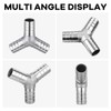304 Stainless Steel 1" Barb x 1" Barb 3 Way