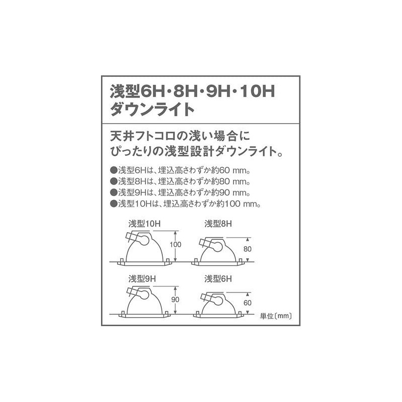 Panasonic LRD9200 Recessed Ceiling LED Downlight for Under Eaves Shallow