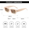EYLRIM Thick Square Frame Sunglasses for Women Men Chunky Rectangle