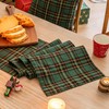 Green Yellow Plaid Christmas Table Runner, Winter Holiday Table Runners