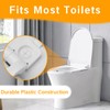 White Plastic Toilet Seat Hinge Replacement with Bolts, Screws, and