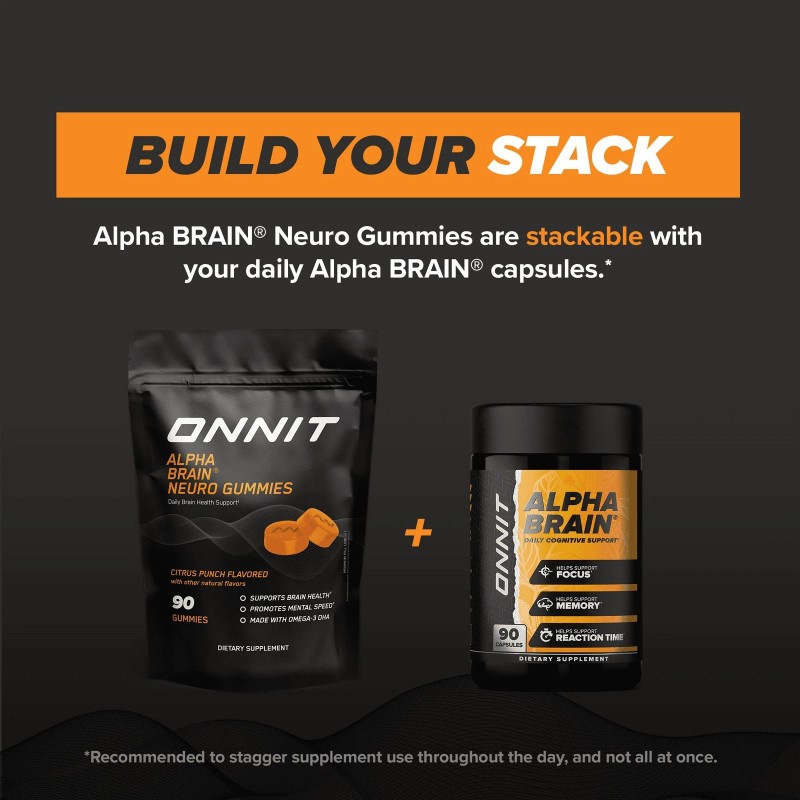 ONNIT Alpha BRAIN® Neuro Gummies, Daily Brain Health & Cognition