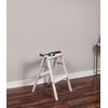 BIRDROCK HOME 2 Step Compact Steel Step Ladder - Sturdy