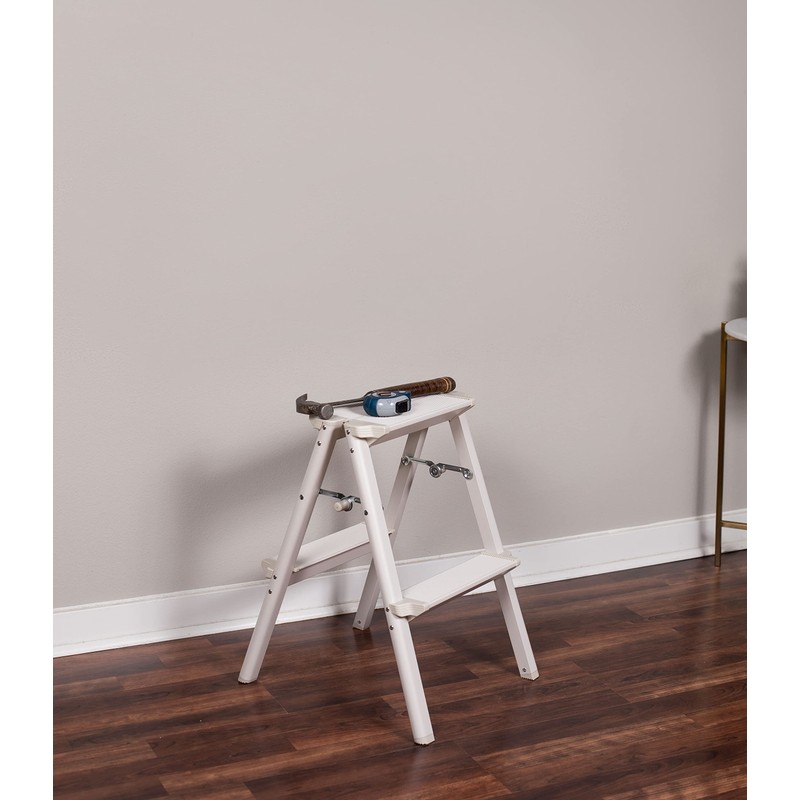 BIRDROCK HOME 2 Step Compact Steel Step Ladder - Sturdy
