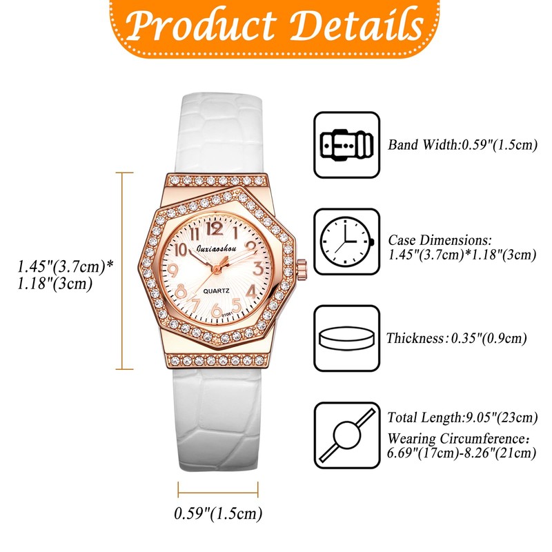 腕時計 レディース レザー アナログ 防水: 可愛い おしゃれ 革ベルト表示 クォーツ腕時計 ファッションウォッチ