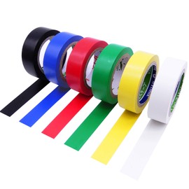YTBUBOR Insulation Tape 6 Rolls 10 m x 17 mm Insulation Tape Coloured Set Coloured Insulation Tape Waterproof Flame Retardant PVC Electrician Tape for Wiring Projects and Repairs