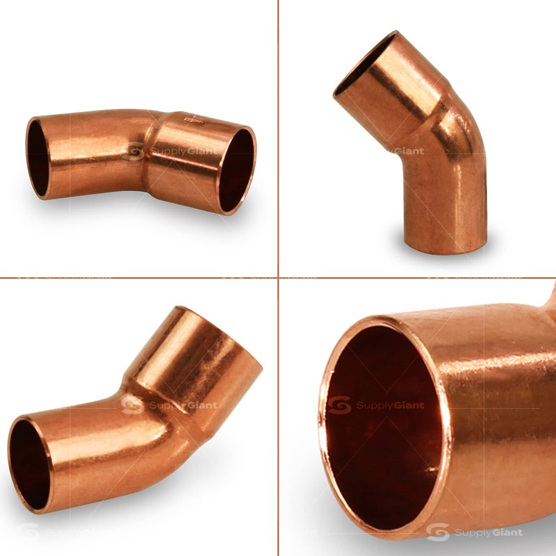 Supply Giant DDTG0012 Street elbow with 45 degree turn, 1/2,