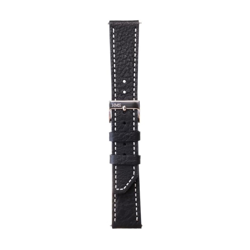 [HMS] Classic Caviar Leather Watch Strap, Quick Release Replacement Band,
