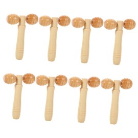 TOVINANNA 4sets Natural Wood Massage Roller Set Leg Muscle Massager Tool for Yoga Mini Massage Pen for Back Foot Face 2pcs*4