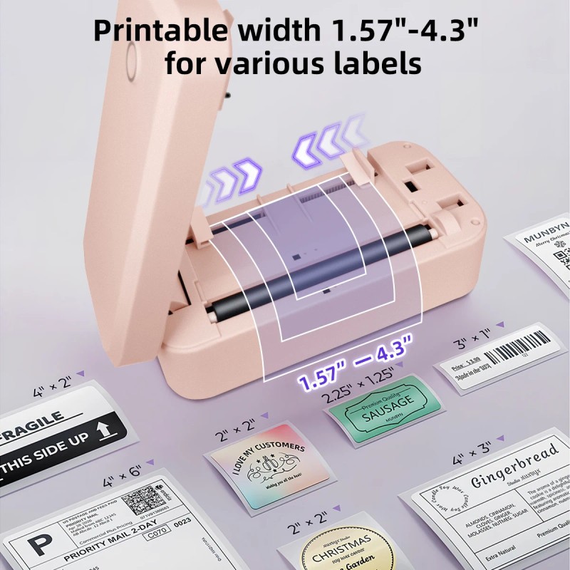 W-Marklife X4 Imprimante Shipping Portable Thermal Label Printer Business 4x6