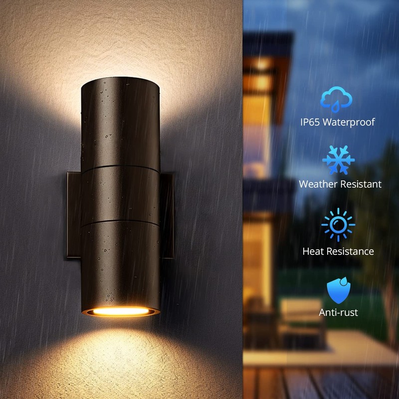 wowlite Modern Outdoor Wall Light with Dusk to Dawn Sensor