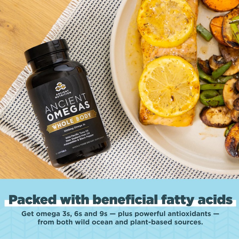 Ancient Nutrition Ancient Omegas Whole Body - ALA, DHA, EPA,
