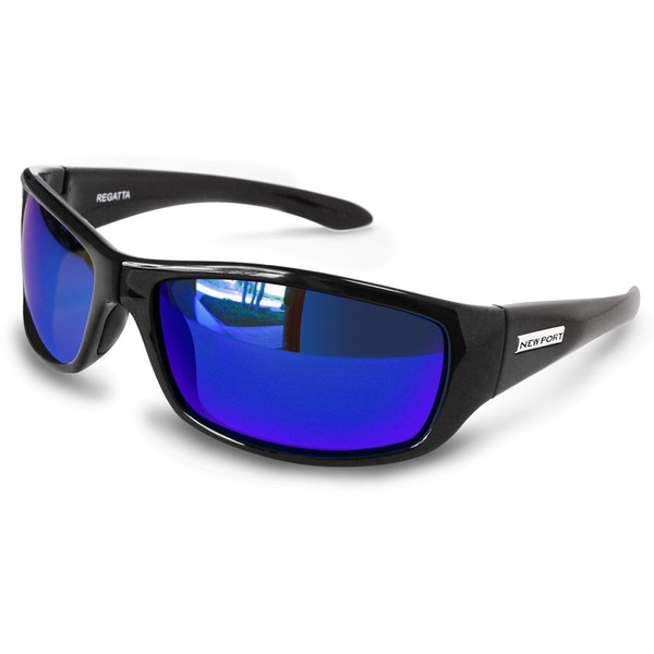 Newport Polarized Regatta +1.50 Bifocal Sunglasses Black Frame with Blue