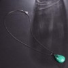 iSTONE 925 Sterling Silver Natural Malachite Ladies Pendant Necklace Water