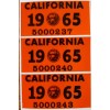 1965 California YOM license plate sticker, DMV, CAL, Registration (One)