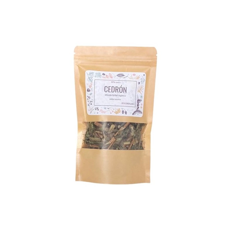 Pasión Orgánica - CEDRÓN ORGÁNICO Certificado premium deshidratado té infusión
