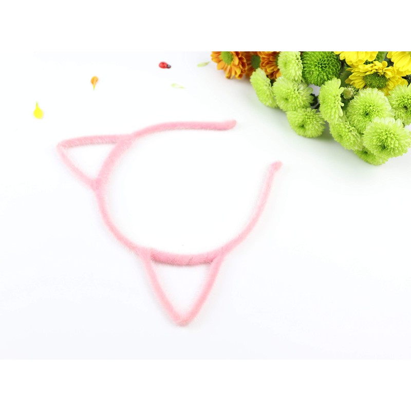 Bonnie Z. Leonardo Furry Cat Ears Headband Pink