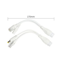 SJZBIN 1Pair 12V PoE Adapter Waterproof PoE Splitter Adapter POE 48V to DC 12V Power Over Ethernet Splitter for IP Cameras