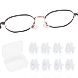 Air Chamber Eyeglass Nose Pads with Soft Silicone – Screw-in Replacement Set with 3-in-1 Micro Screwdriver – Plastic Backbone for Secure Fit & All-Day Comfort (8)