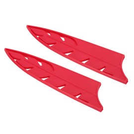 PATIKIL ABS Safety Knife Cover Sleeves for 8" Chef Knife, Universal Chopping Edge Guard Blade Protector Sheath for Kitchen Bar, Red, 21.2cm L, Pack of 2