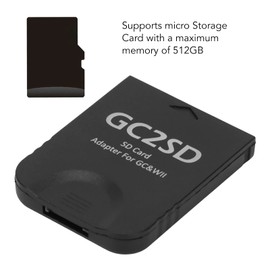 GC2SD Micro SD Card Adapter Reader For Gamecube Wii Micro Storage Card Adapter Professional Card Reader Adapter Game Console Micro Storage Card Adapter Plug and Play (Black)