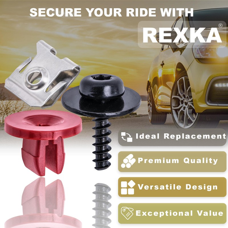 Rexka 10 Sets T30 Engine Splash Shield Guard Undertray Cover