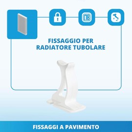 Universal Base without Drill Holes for Tubular and Column Radiators - Load Capacity 200 kg, DIY Assembly, Compact Design, Easy to Clean - 1 Piece