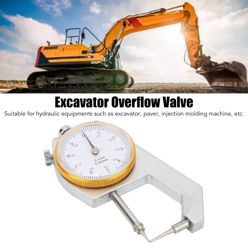 0 to 20mm Curved Tip Thickness Meter 0.1mm Resolution Precise