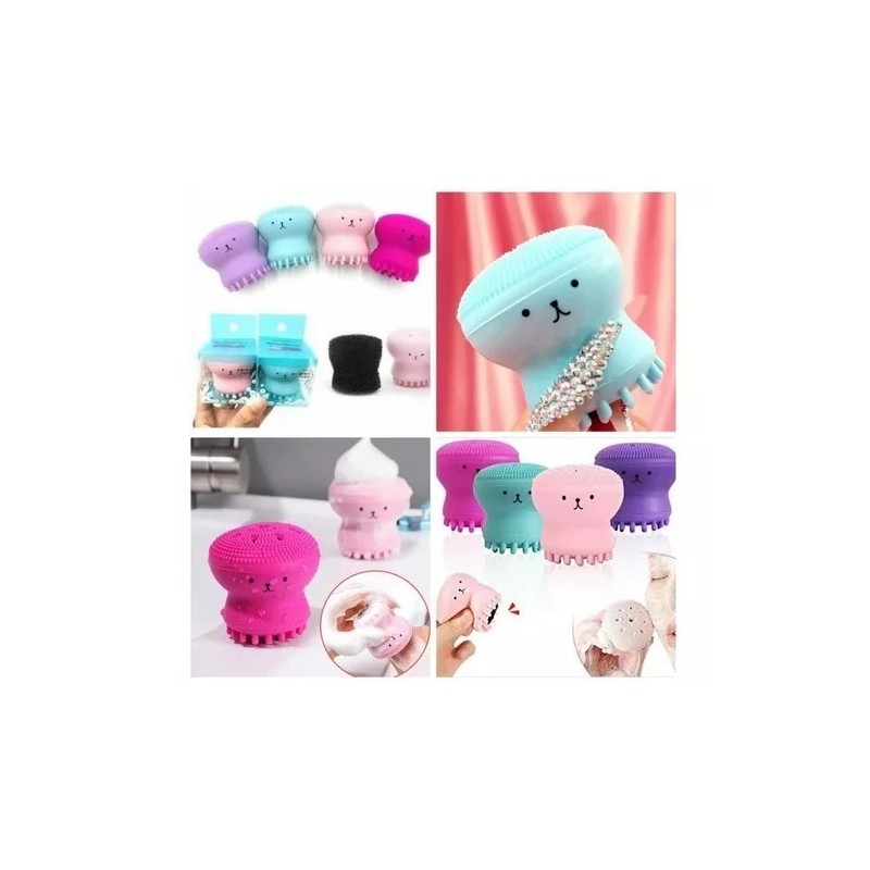 Pulpo Pulpito Cepillo Exfoliante Limpiador Facial 2pz