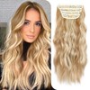4PCS Clip in Hair Extensions for Women 20 Inch Honey