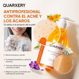 QUARXERY Gel de ducha antiácaros body wash - Eliminación profunda de ácaros y acné, limpieza suave para piel grasa-250ml