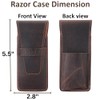 Funda de cuero para maquinilla de afeitar de seguridad, accesorios