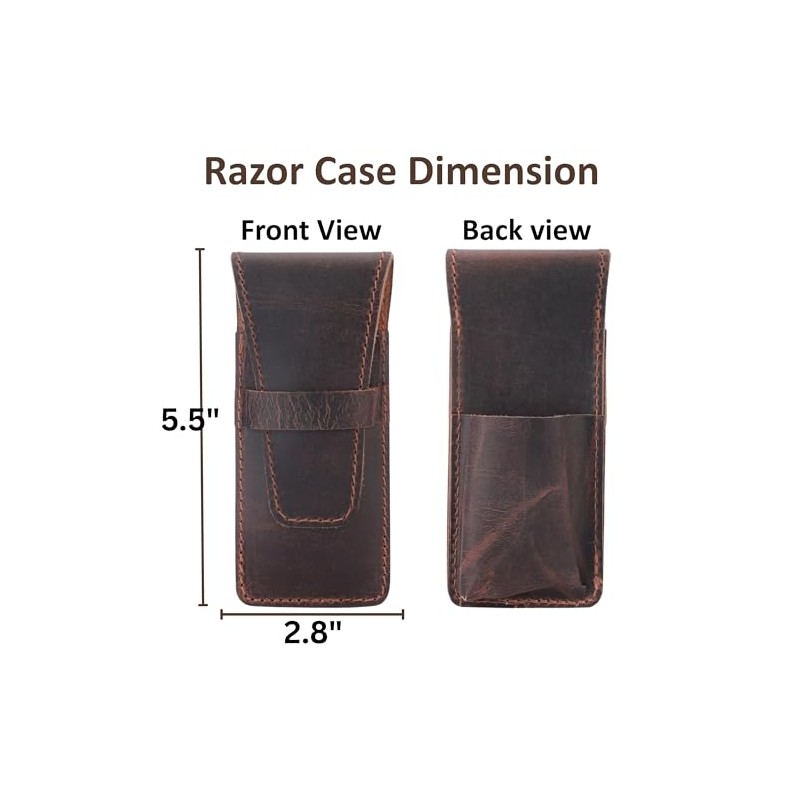 Funda de cuero para maquinilla de afeitar de seguridad, accesorios