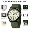 LN LENQIN Mens Watches Unisex Military Sport Nylon Strap Stylish