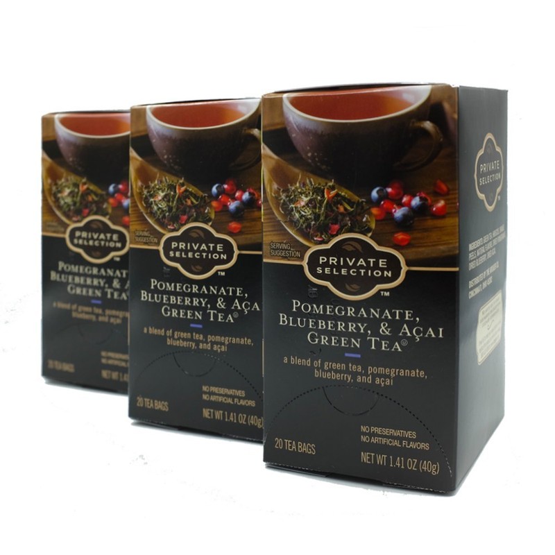 Private Selection Pomegranate, Blueberry & Acai Green Tea (Pack of