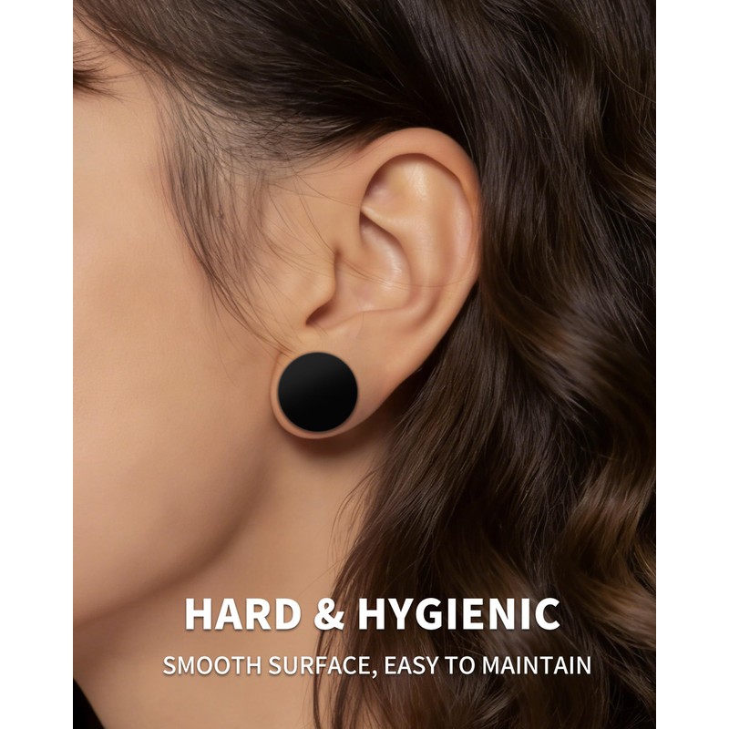 Qmcandy Solid Silicone Flesh Ear Gauges Stretching Kit Double Flared