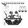 Moth Shower Curtain Hooks,12 Pcs Black Death Moth Skull Shower