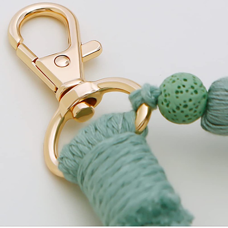 CHUQING Keyring Woman Macrame Handmade Bracelet Tassel Anyards for Keys,